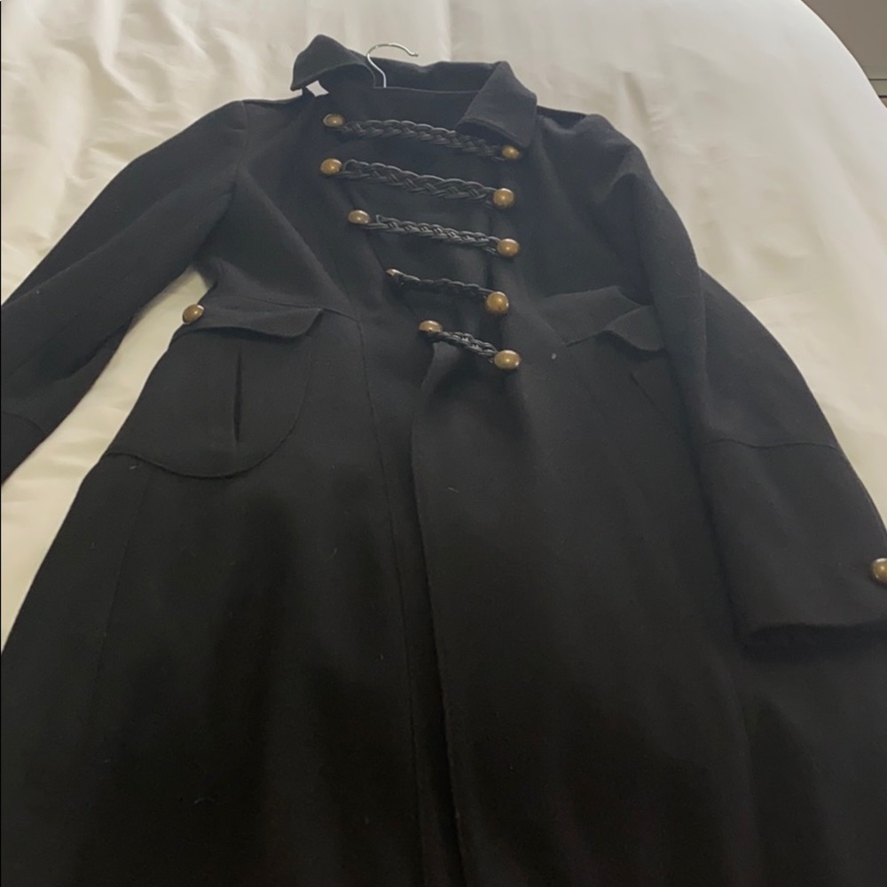 Tahari wool black coat